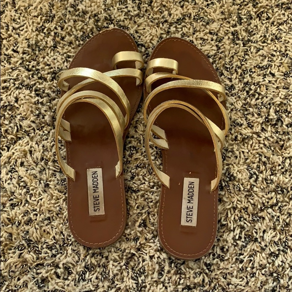 Steve Madden gold flats